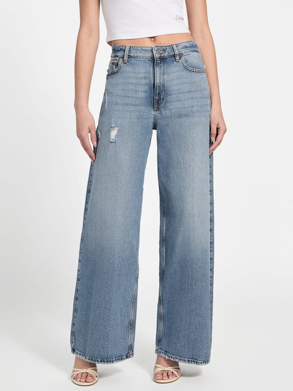 US 30X32 Guess Womens Bellflower WIDE LEG Jeanjean