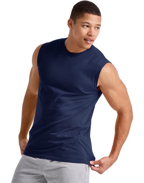 XL Hanes MENS Essentials Muscle T-shirt PACK
