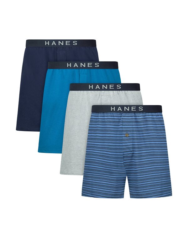 Large Hanes Men's Comfortsoft Knitboxer 4-PACK