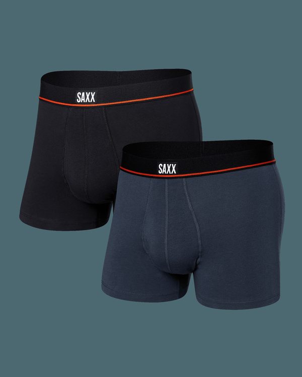 SAXX Men's Non-stop Cotton Trunk 2-PACK Small